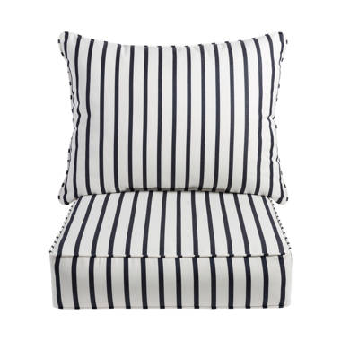 Sunbrella striped outdoor discount cushions